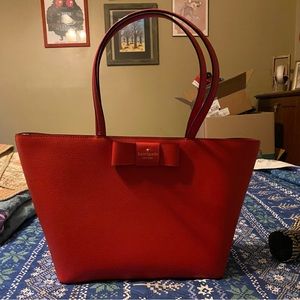 Kate Spade Outlet Red Bow Tote